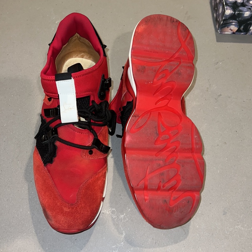 CHRISTIAN LOUBOUTIN RED RUNNER sz13 - Picture 9 of 12